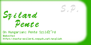 szilard pente business card